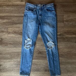 Levi's Classic Ripped Blue Skinny Jeans